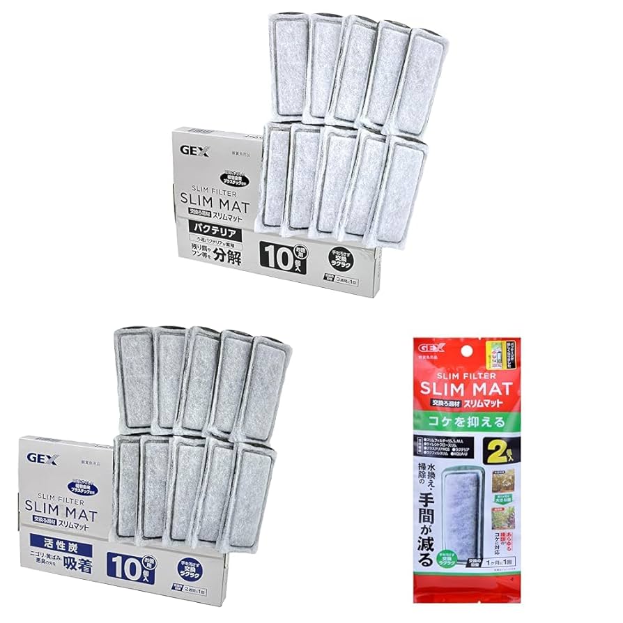 GEX スリムマット 6個入り✖️10個まとめ売り Amazon | GEX AQUA FILTER バクテリアスリムマット バクテリア